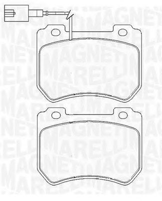 MAGNETI MARELLI 363916060423 -  Комплект тормозных колодок, дисковый тормоз